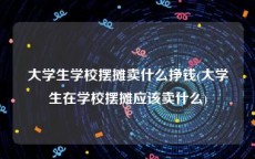 大学生学校摆摊卖什么挣钱(大学生在学校摆摊应该卖什么)