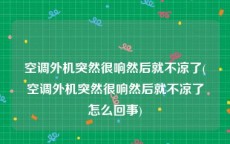 空调外机突然很响然后就不凉了(空调外机突然很响然后就不凉了怎么回事)