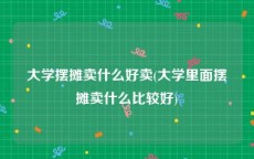 大学摆摊卖什么好卖(大学里面摆摊卖什么比较好)