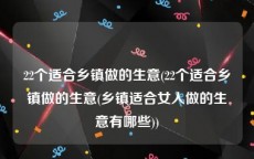 22个适合乡镇做的生意(22个适合乡镇做的生意(乡镇适合女人做的生意有哪些))