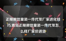 正规微信童装一件代发厂家进化技巧,青岛正规微信童装一件代发怎么样厂家价进货