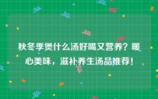 秋冬季煲什么汤好喝又营养？暖心美味，滋补养生汤品推荐！