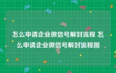 怎么申请企业微信号解封流程 怎么申请企业微信号解封流程图