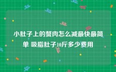 小肚子上的赘肉怎么减最快最简单 吸脂肚子10斤多少费用