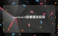 matebook14音量键没反应