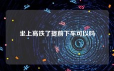 坐上高铁了提前下车可以吗