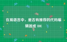 在易语言中，是否有推荐的代码编辑器或 IDE