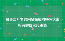 易语言开发的网站在应对DDOS攻击时有哪些常见策略