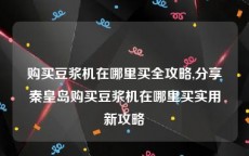 购买豆浆机在哪里买全攻略,分享秦皇岛购买豆浆机在哪里买实用新攻略