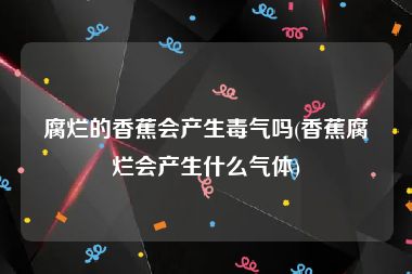 腐烂的香蕉会产生毒气吗(香蕉腐烂会产生什么气体)