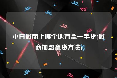 小白微商上哪个地方拿一手货(微商加盟拿货方法)