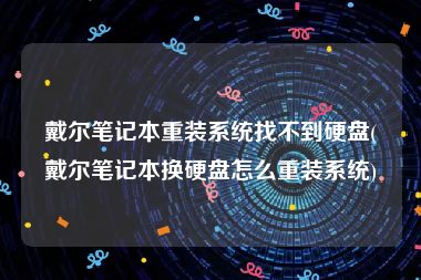 戴尔笔记本重装系统找不到硬盘(戴尔笔记本换硬盘怎么重装系统)