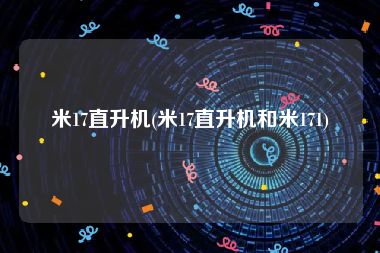 米17直升机(米17直升机和米171)