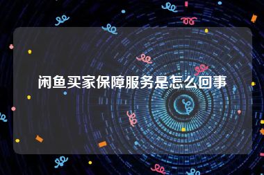 闲鱼买家保障服务是怎么回事