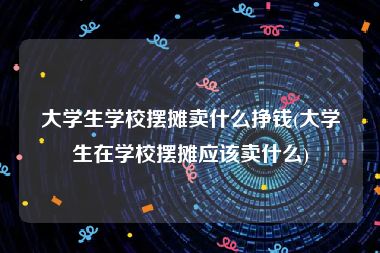 大学生学校摆摊卖什么挣钱(大学生在学校摆摊应该卖什么)