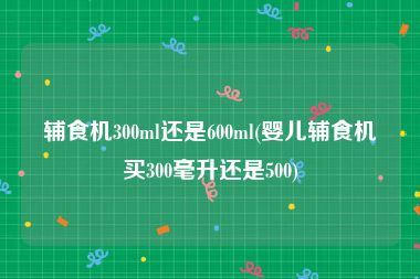 辅食机300ml还是600ml(婴儿辅食机买300毫升还是500)