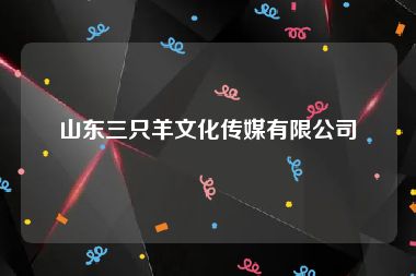 山东三只羊文化传媒有限公司