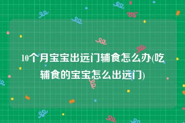 10个月宝宝出远门辅食怎么办(吃辅食的宝宝怎么出远门)