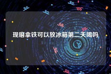 现磨拿铁可以放冰箱第二天喝吗