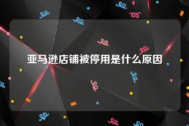 亚马逊店铺被停用是什么原因