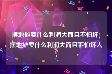 摆地摊卖什么利润大而且不怕坏(摆地摊卖什么利润大而且不怕坏人)