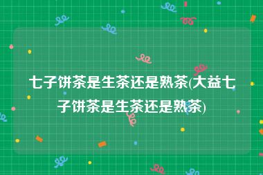 七子饼茶是生茶还是熟茶(大益七子饼茶是生茶还是熟茶)