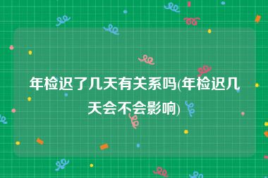 年检迟了几天有关系吗(年检迟几天会不会影响)