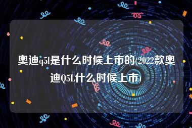 奥迪q5l是什么时候上市的(2022款奥迪Q5L什么时候上市)