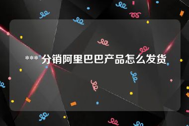  *** 分销阿里巴巴产品怎么发货