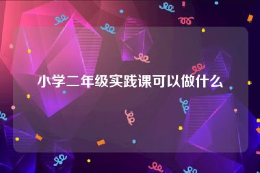 小学二年级实践课可以做什么