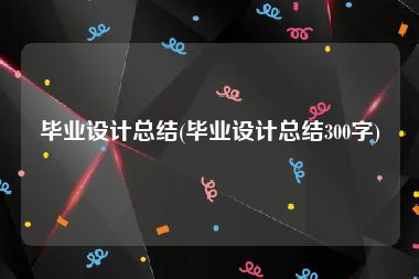 毕业设计总结(毕业设计总结300字)