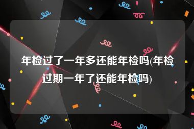 年检过了一年多还能年检吗(年检过期一年了还能年检吗)