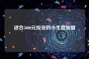 适合5000元投资的小生意加盟