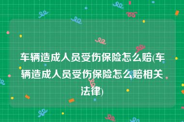 车辆造成人员受伤保险怎么赔(车辆造成人员受伤保险怎么赔相关法律)