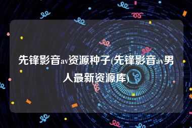 先锋影音av资源种子(先锋影音av男人最新资源库)