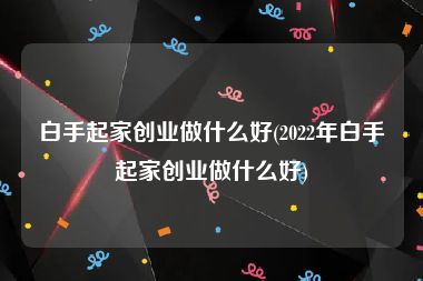 白手起家创业做什么好(2022年白手起家创业做什么好)